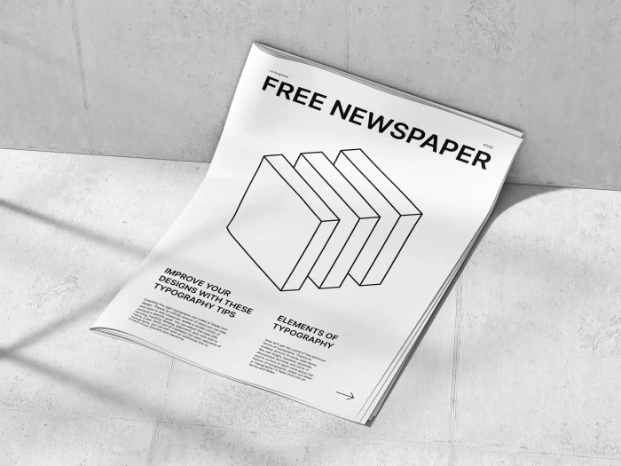 Free Newspaper Advertising Mockup 1