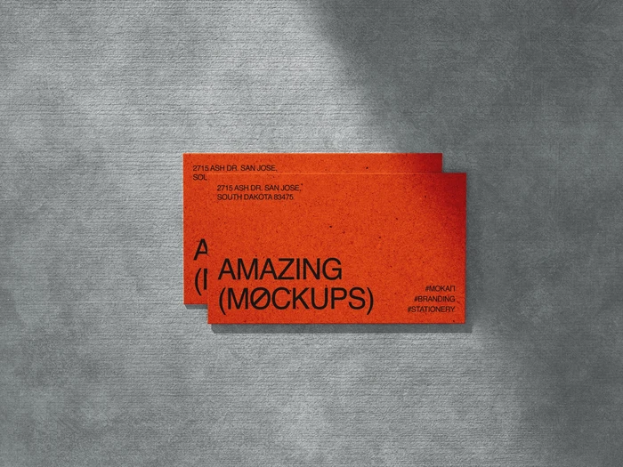 Kander, Business Card Mockups in Soft Light, US 16