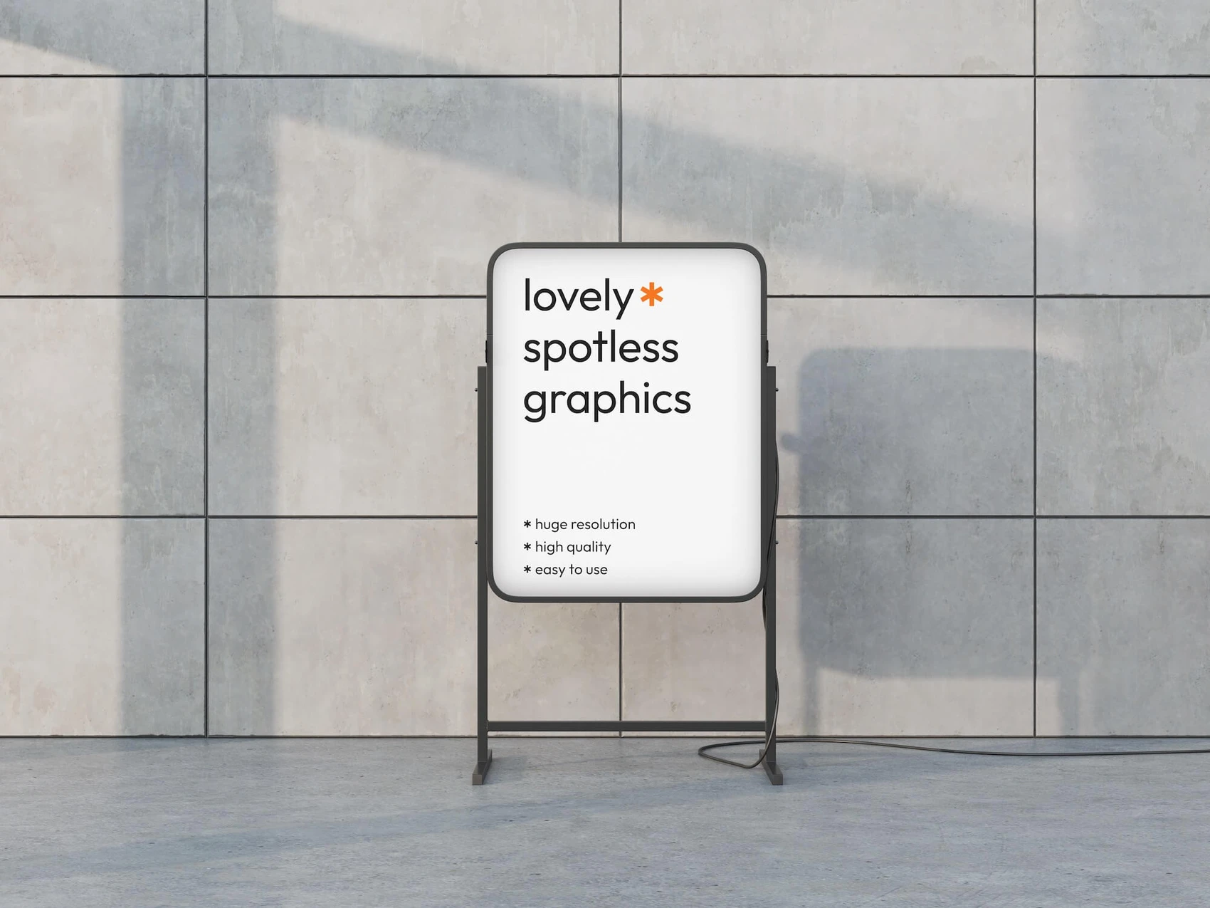 Minimalistic Metal Frame Sign Mockup, Environment, 24 1