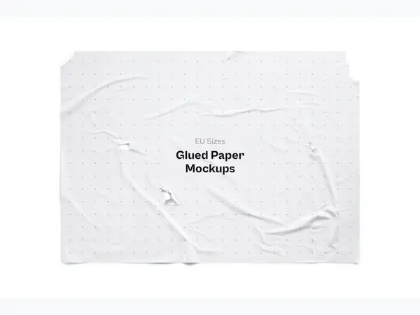 Glued Paper Mockup, EU Glossy, 26