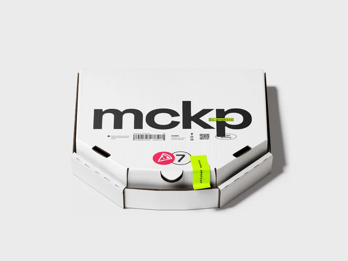 Pizza Box Mockup, Painted, Scene 07