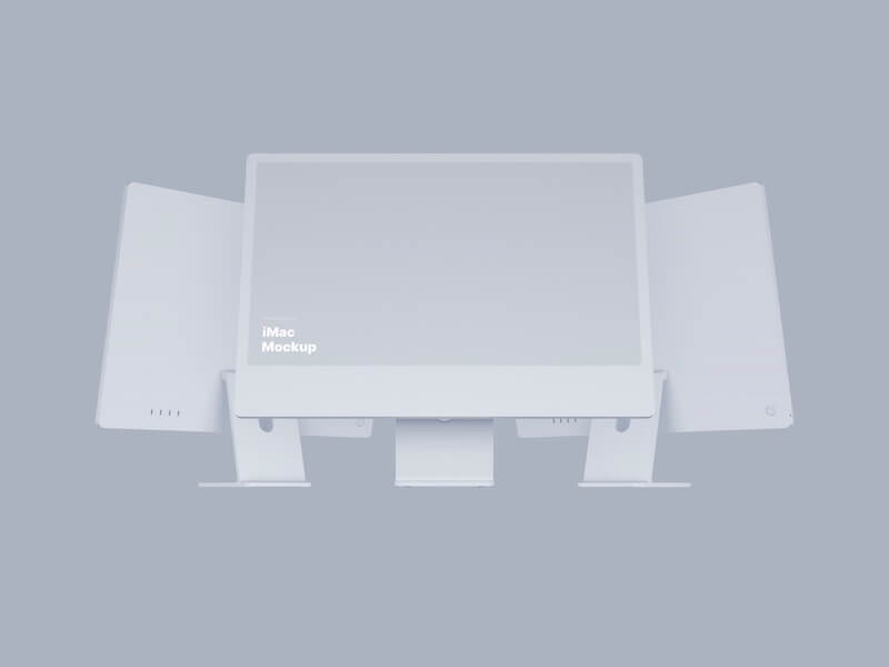 iMac 24-inch Clay Mockups, 07