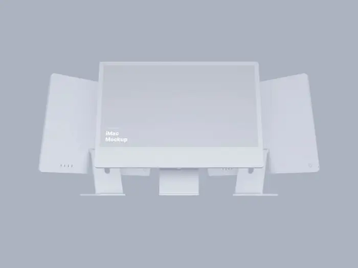 iMac 24-inch Clay Mockups, 07