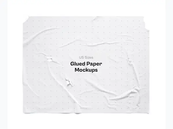Glued Paper Mockup, US Glossy, 26