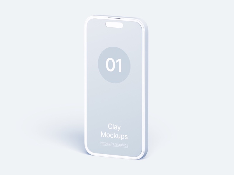 iPhone 14 Pro Clay Mockups, 04