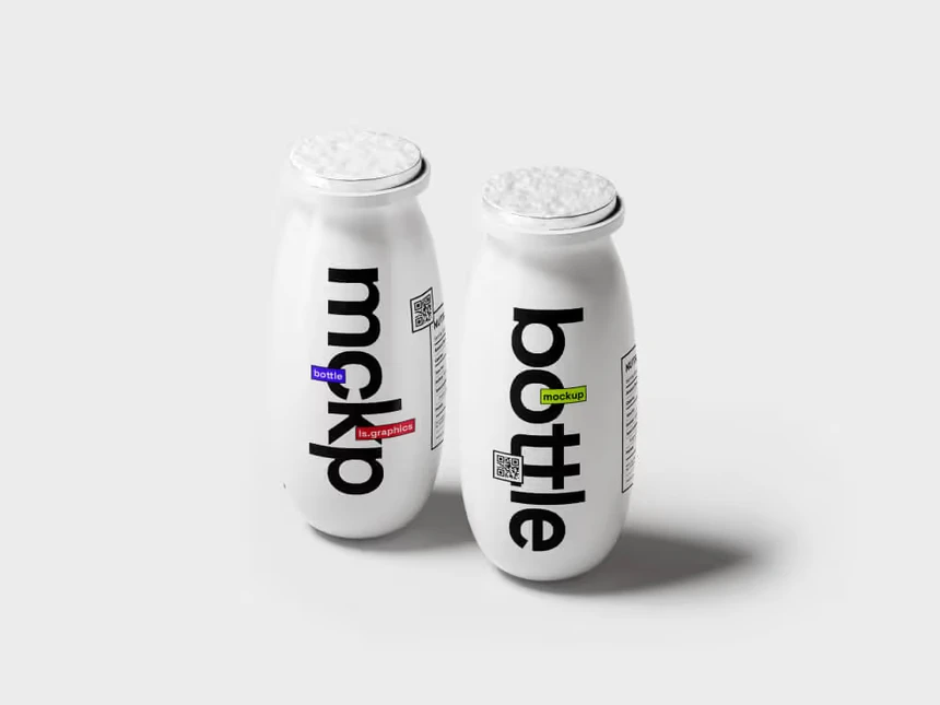 Yogurt Bottle Mockups 7