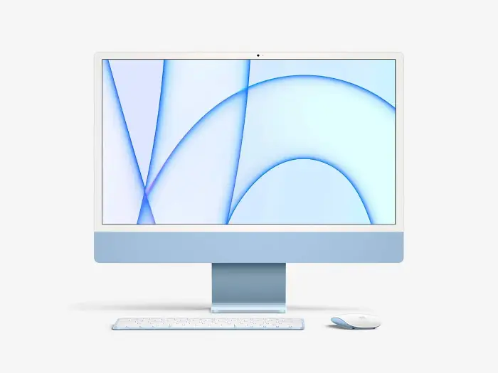 Free iMac 24-inch (2021) Mockup