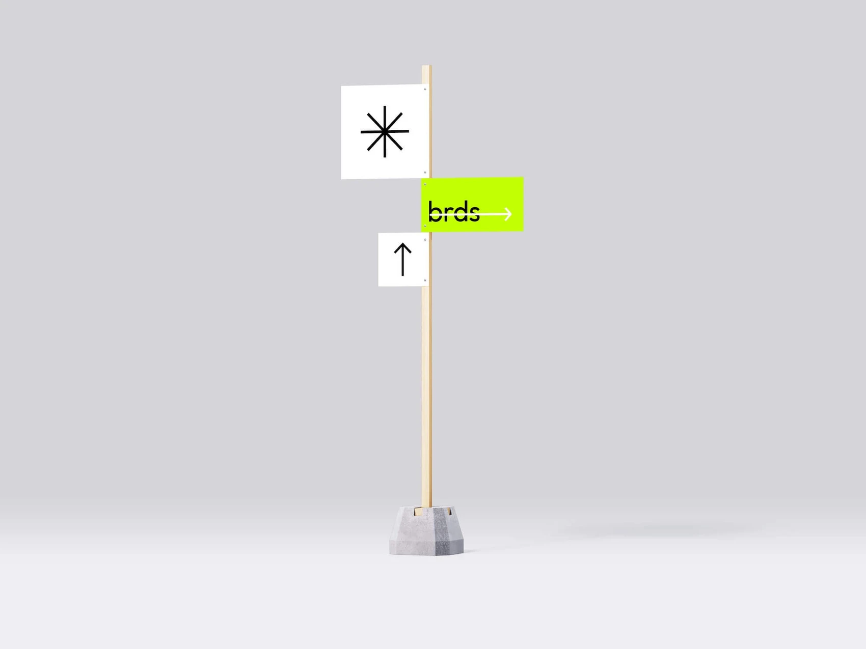 Sign Mockups on Wooden Rod, Isolated, 04 1