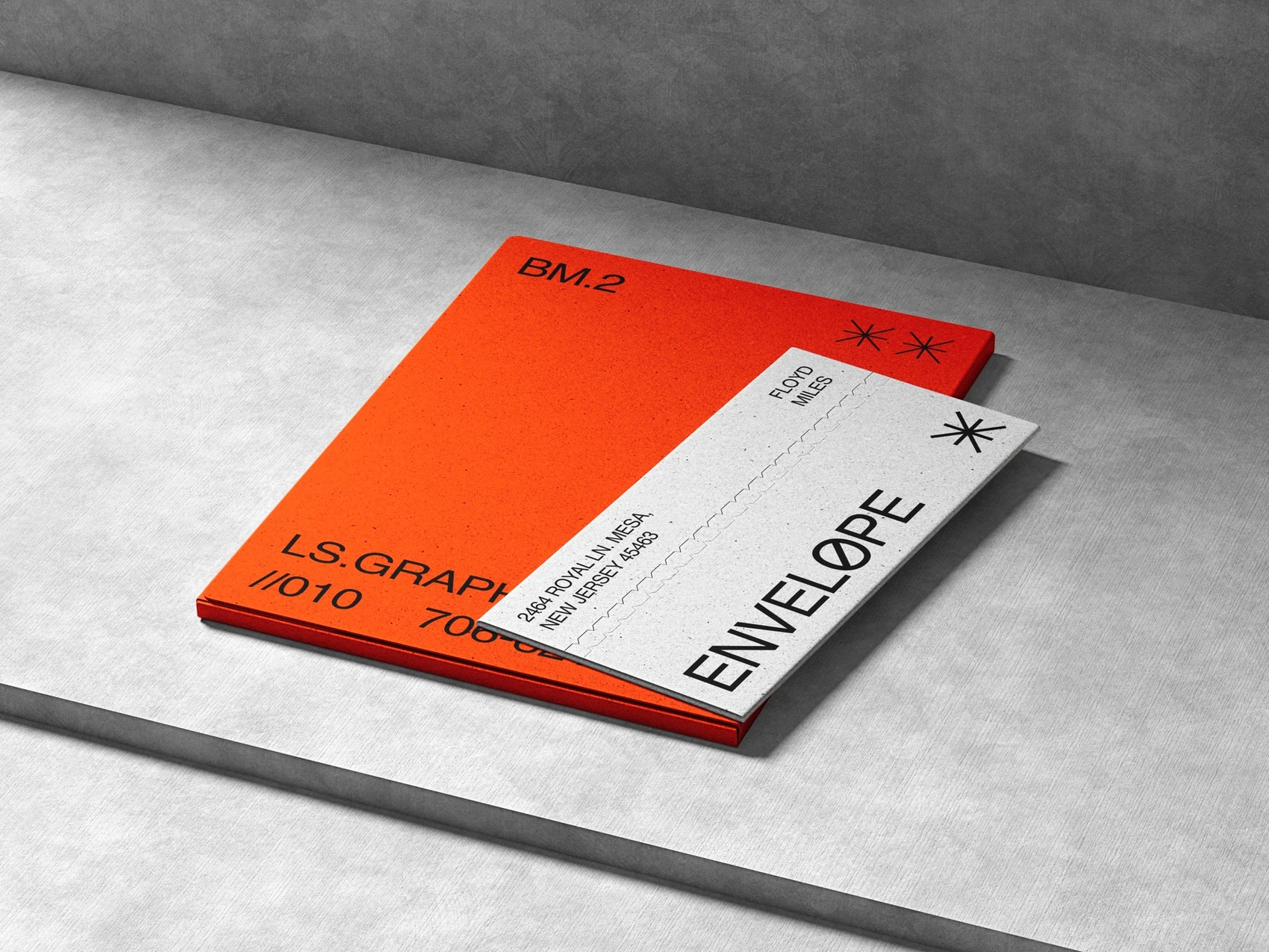 Kander, Perforated Envelope Mockup and Folder Mockup, EU 14 1