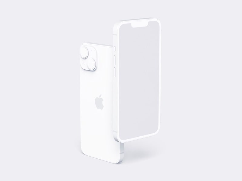 iPhone 14 Clay Mockup, 13