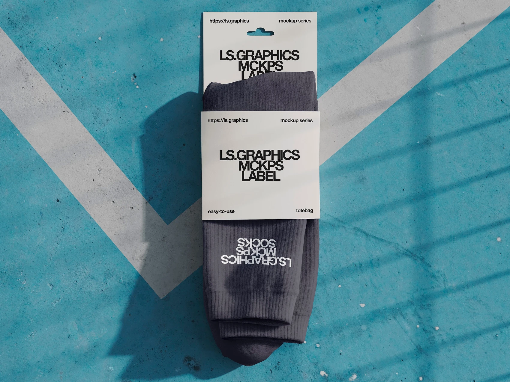 Crisp Sock Packaging Mockup Template 1