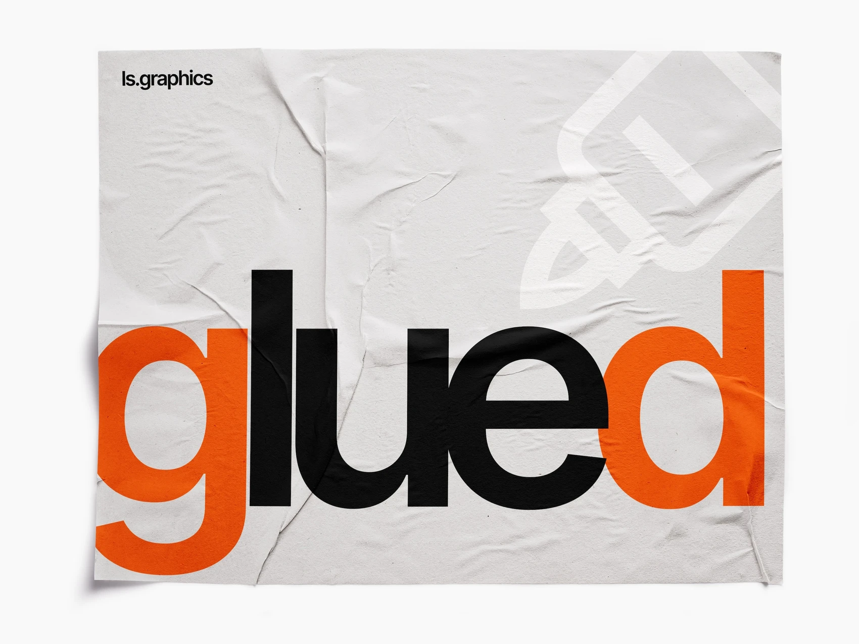 Glued Paper Mockup, US, Textured, 12 1