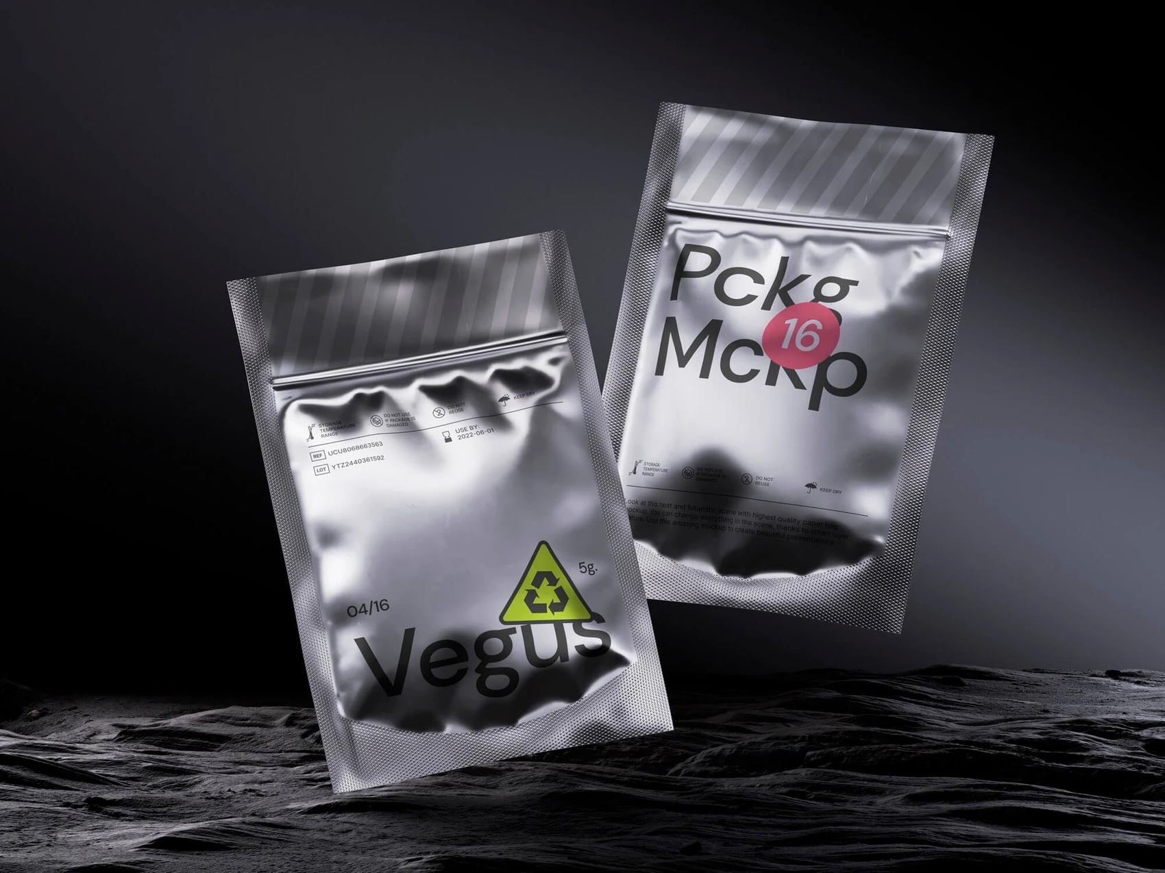 Vegus, Pouch Mockups in Front View, 04 1