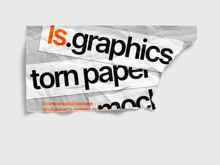 Torn Simple Poster Mockup, EU, 07