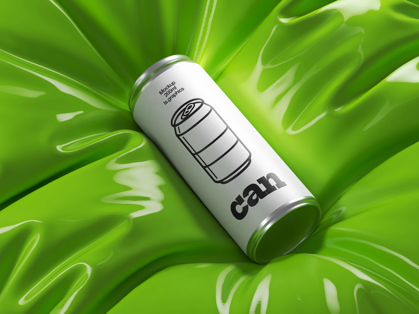 Stylish Energy Drink Can Mockup 1