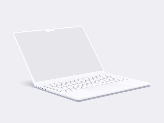 MacBook Air (M2) Clay Mockups, 07