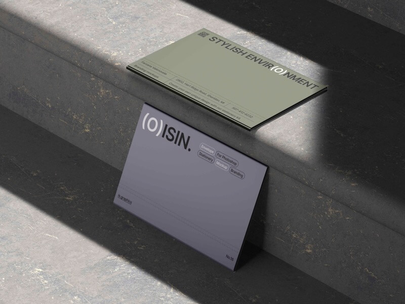 Oisin, Envelope Mockups and Concrete Textures, US, 07