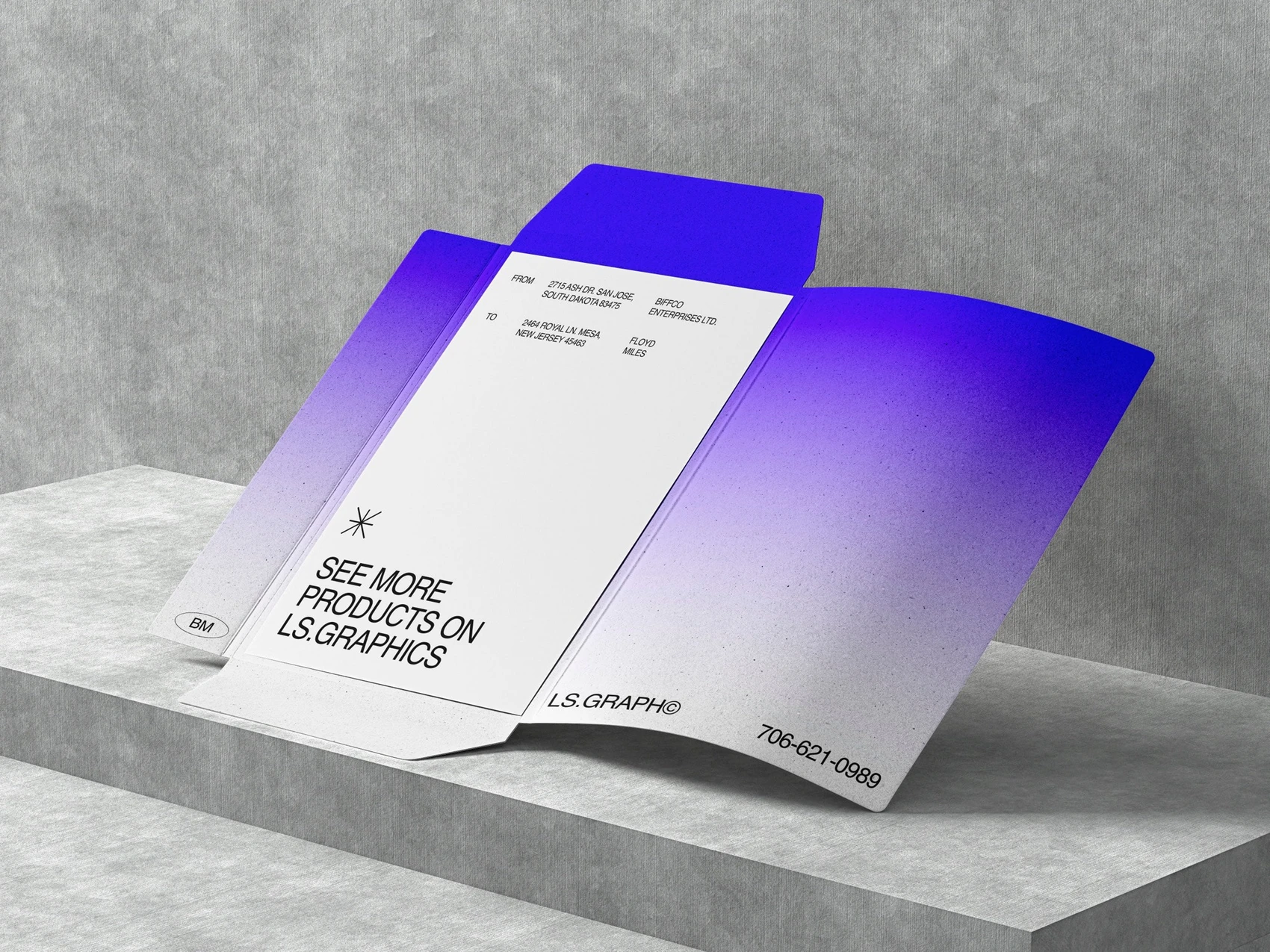 Kander, Opened Folder Mockup and Paper Mockup, US 13 1