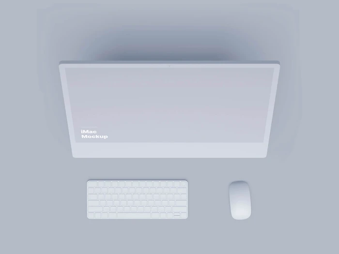 iMac 24-inch Clay Mockups, 10 1