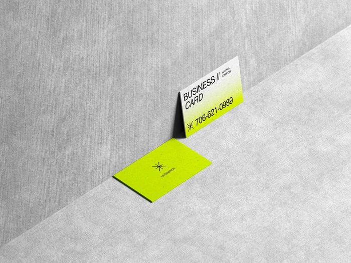 Kander, 2 Superbly Textured Business Card Mockups, US 04