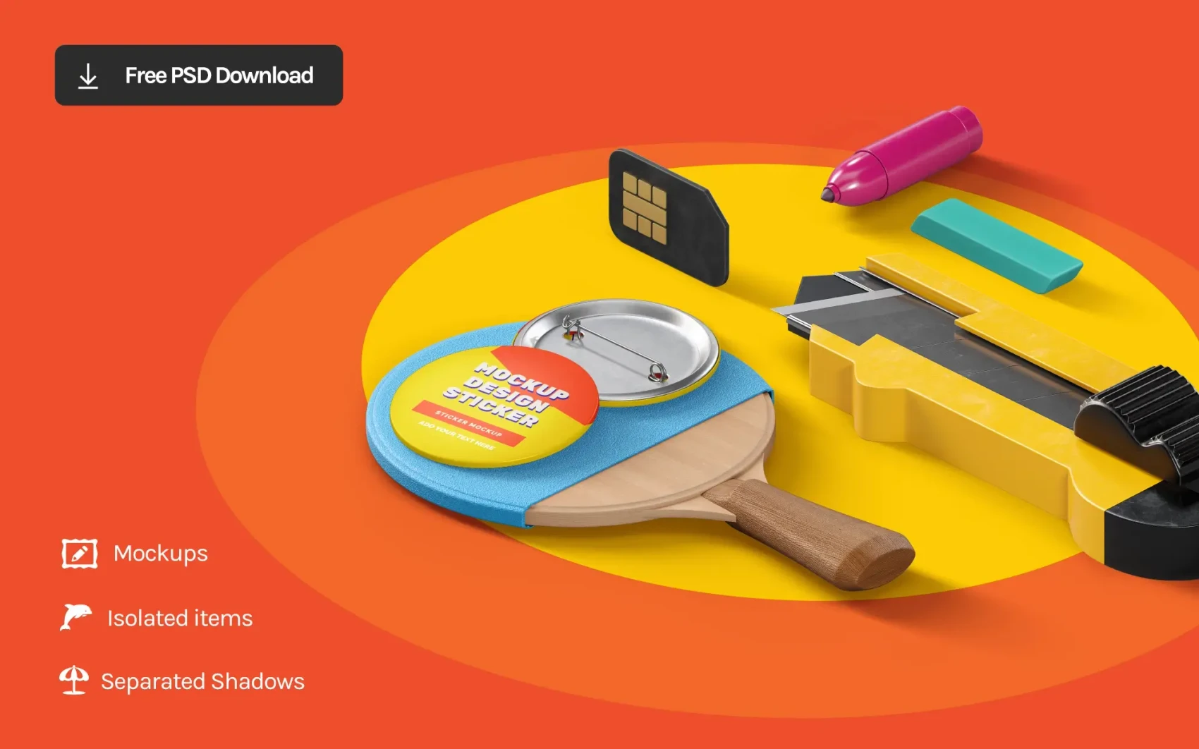 WuHoo Scene. Mockups and Items 2