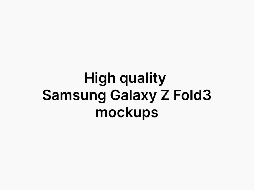 Samsung Galaxy Z Fold 3 Mockups 2