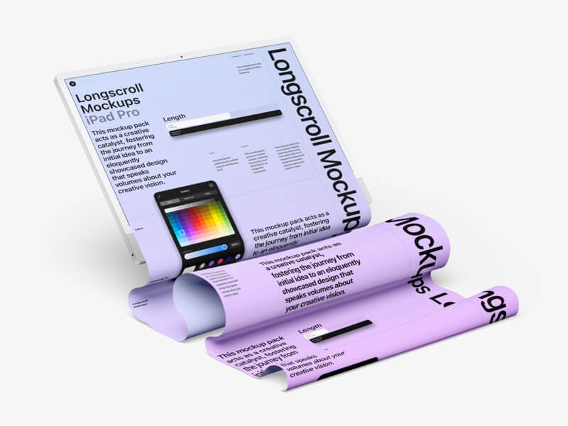 iMac 24 Longscroll Mockup, 01