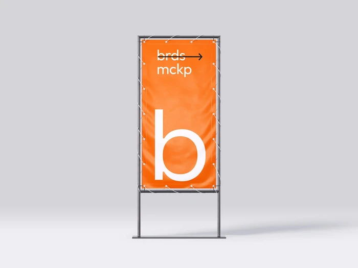 Simple and Neat Banner Mockup, Isolated, 01