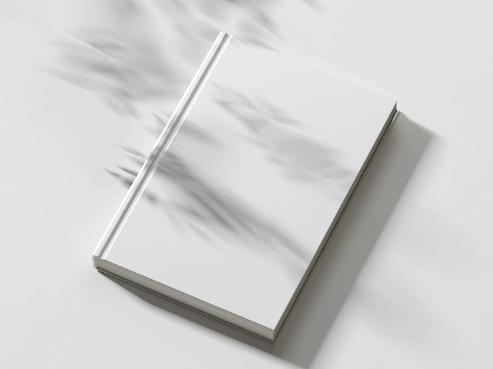 Free Book with Aesthetic Shadows Mockup 2