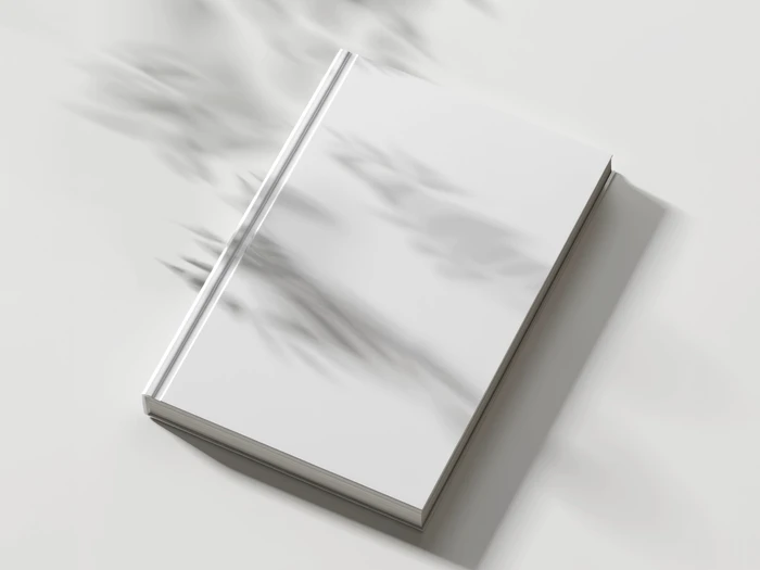 Free Book with Aesthetic Shadows Mockup
