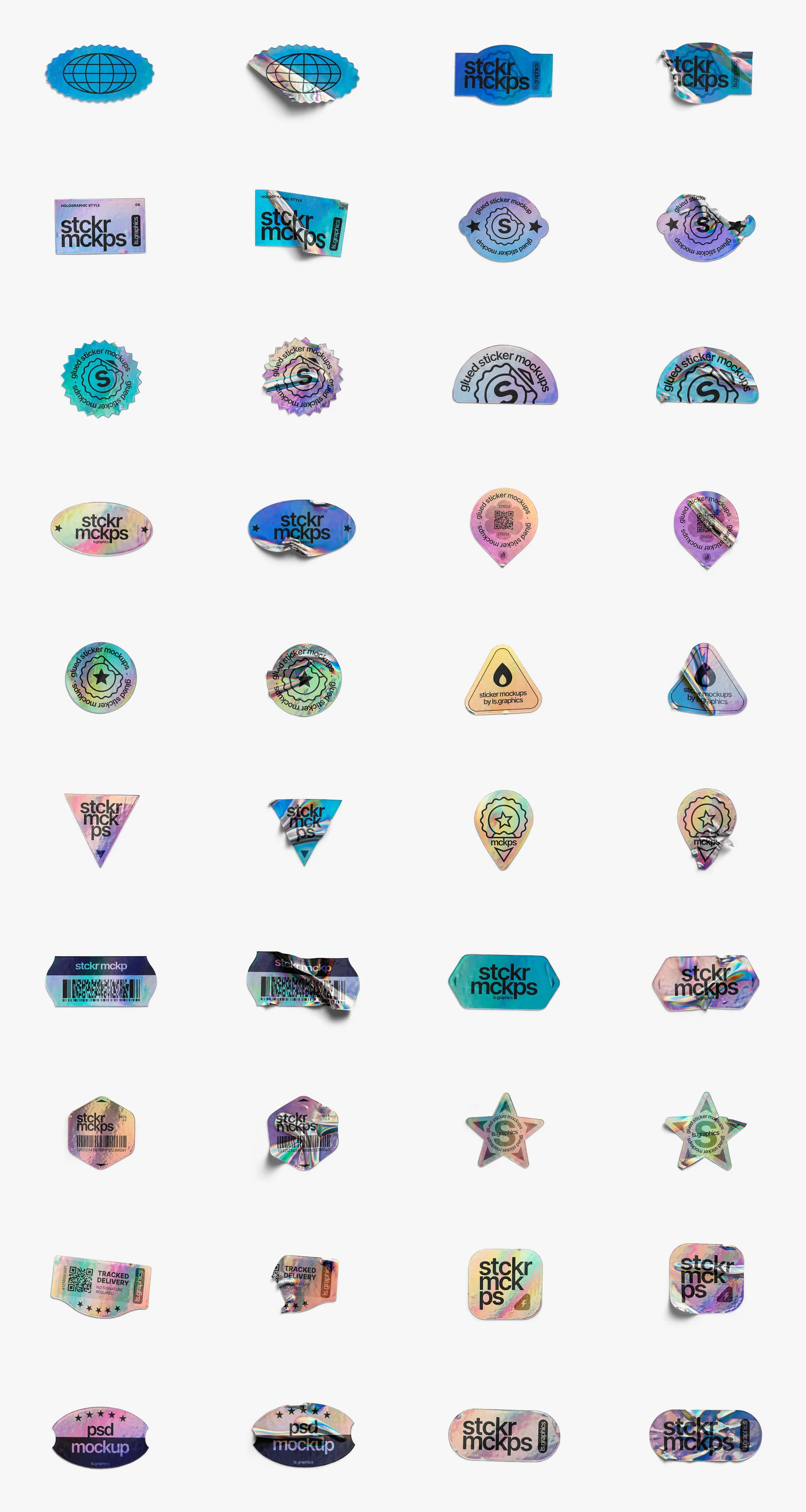 Holographic Sticker Mockups 2