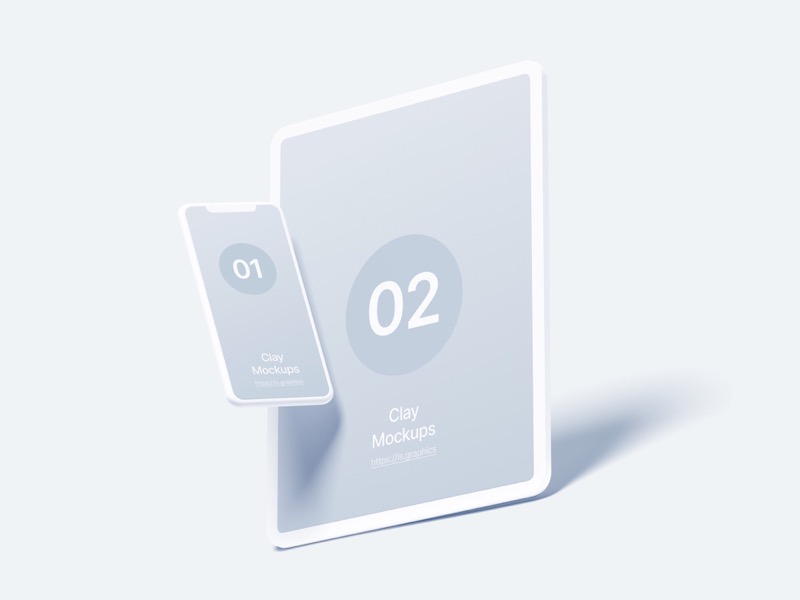 iPhone Clay Mockups, 05