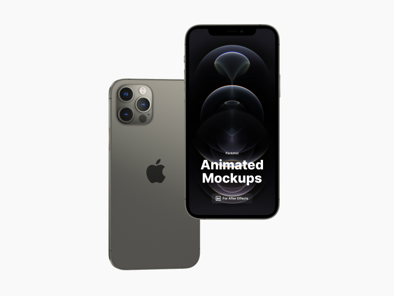 iPhone 12 Pro Looped, Animated Mockup, 01
