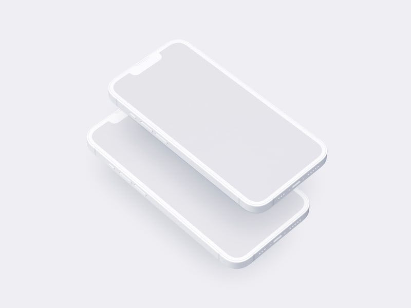 iPhone 14 Clay Mockup, 19