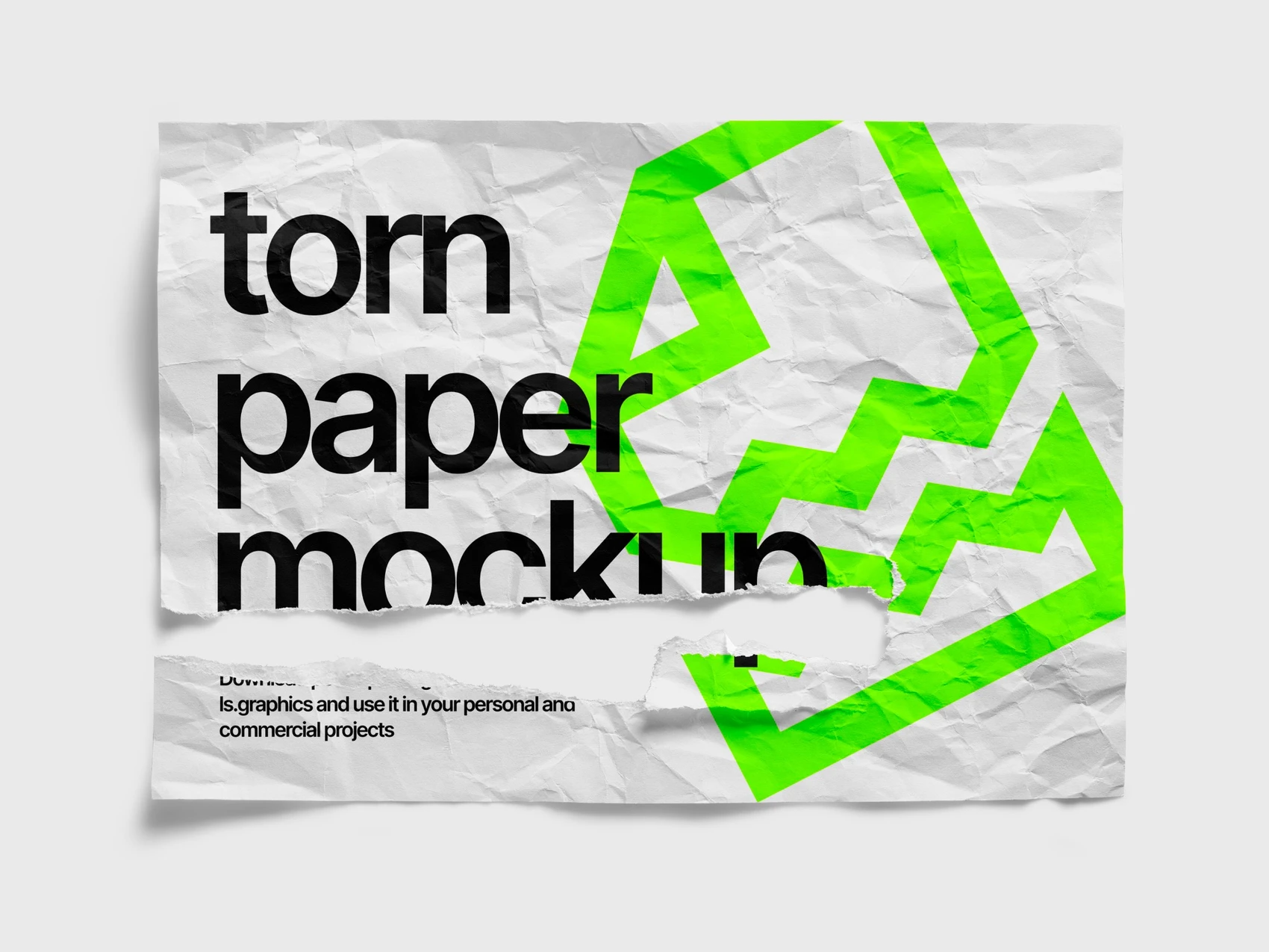 Torn Simple Poster Mockup, EU, 06 1