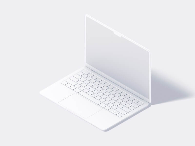 MacBook Air (M2) Clay Mockups, 18