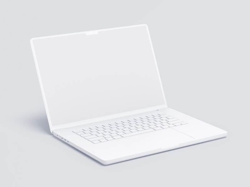 MacBook Pro 16 inch Clay Mockups, 08