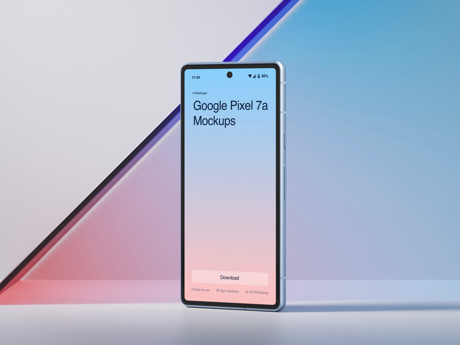 Free H-Mockups: Google Pixel 7a