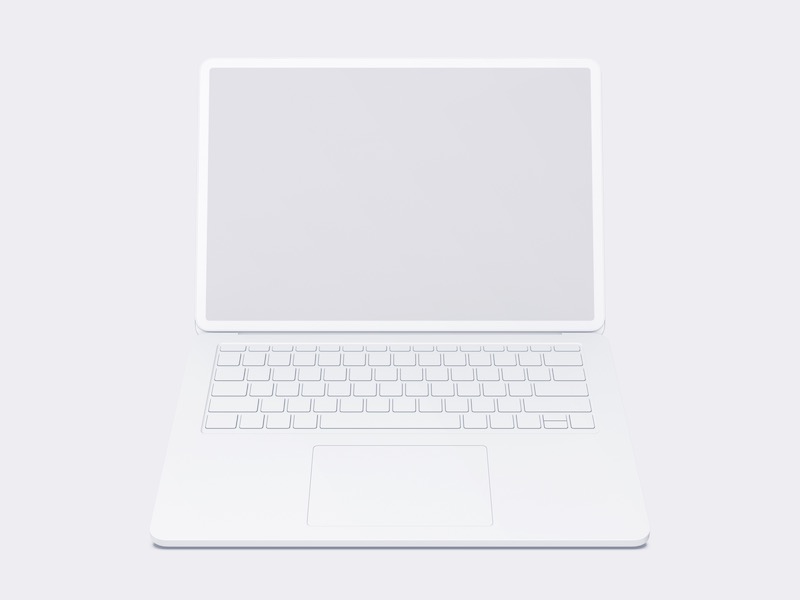 Laptop Studio Clay Mockups: 03