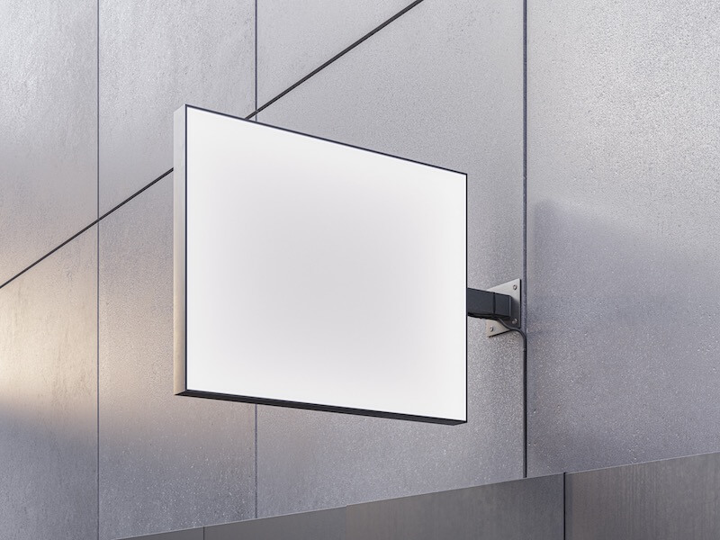 Sign Mockup, Lightbox, 03