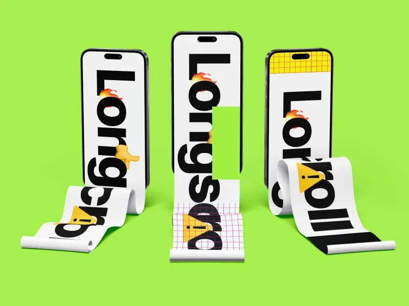 iPhone 14 Pro Longscroll Mockups