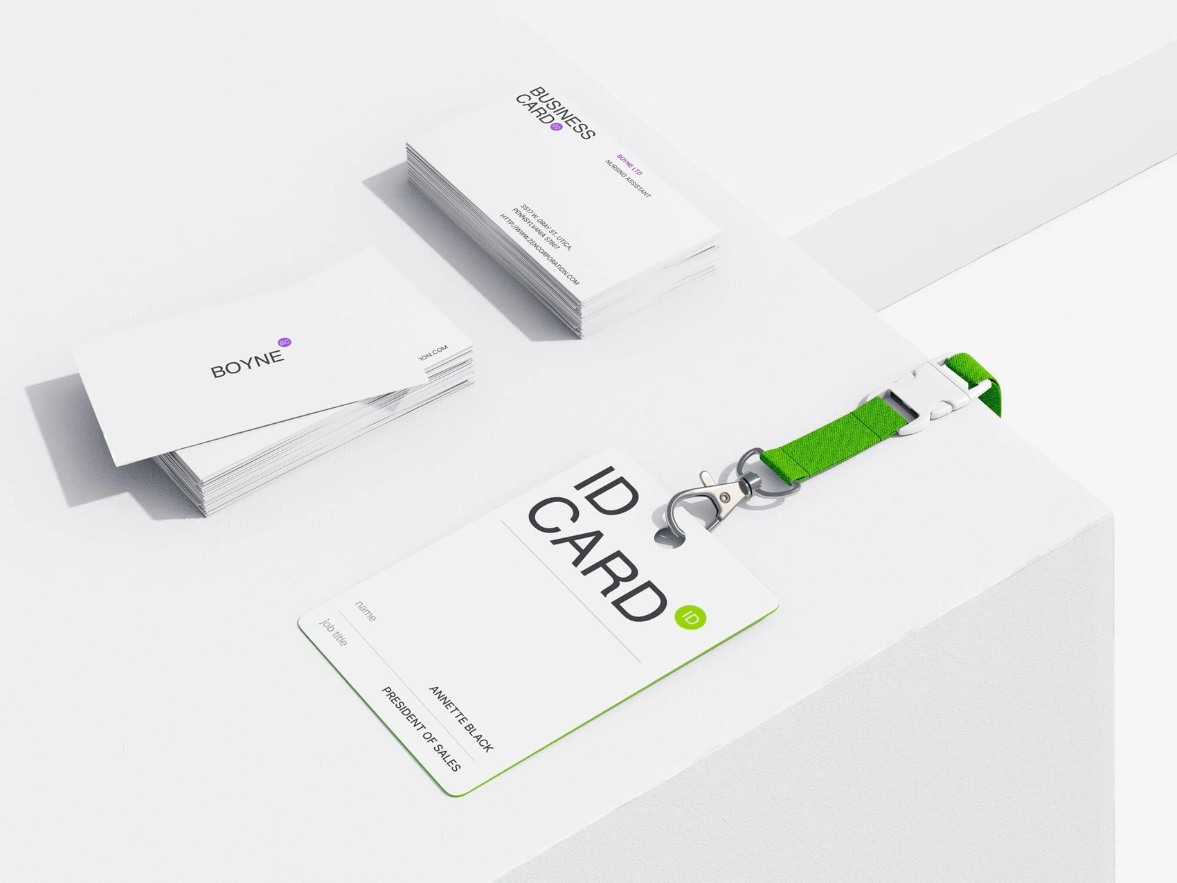 Boyne, Business Card Mockups and ID Card Mockup, US, 01 1