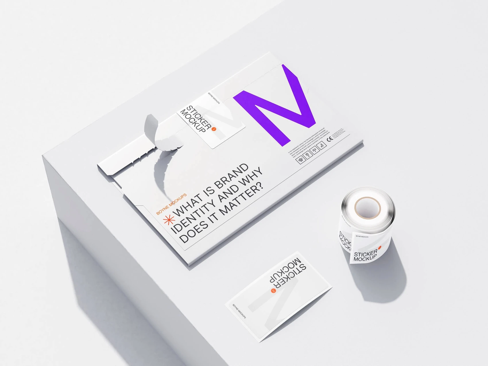 Boyne, Envelope Mockup and Sticker Mockups, US, 11 1