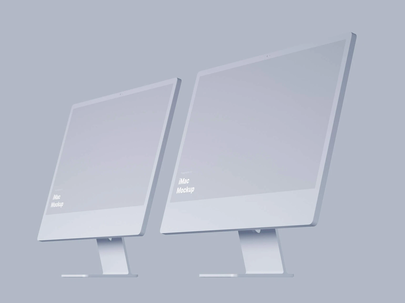 iMac 24-inch Clay Mockups, 11 1