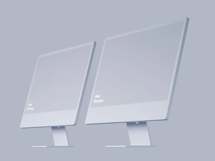 iMac 24-inch Clay Mockups, 11