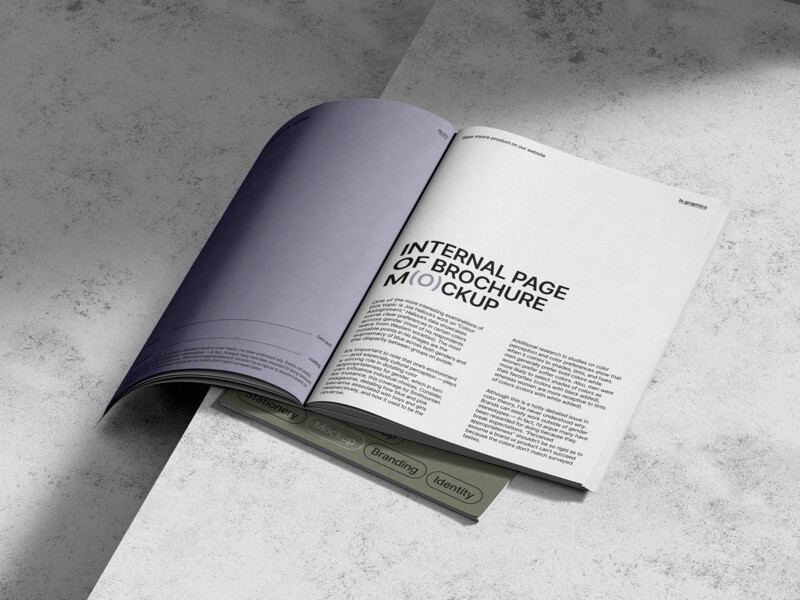 Oisin, Opened Magazine Mockup in Minimalistic Setting, EU, 17