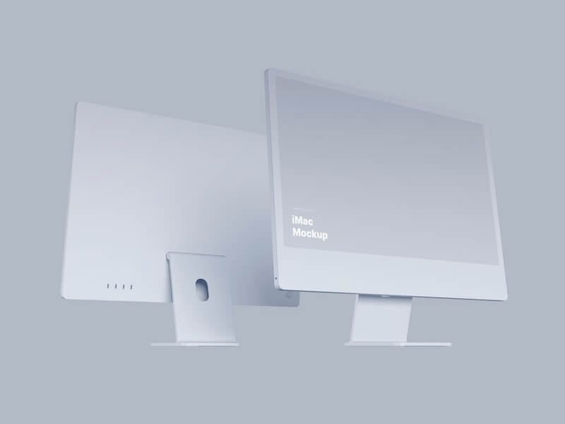 iMac 24-inch Clay Mockups, 13