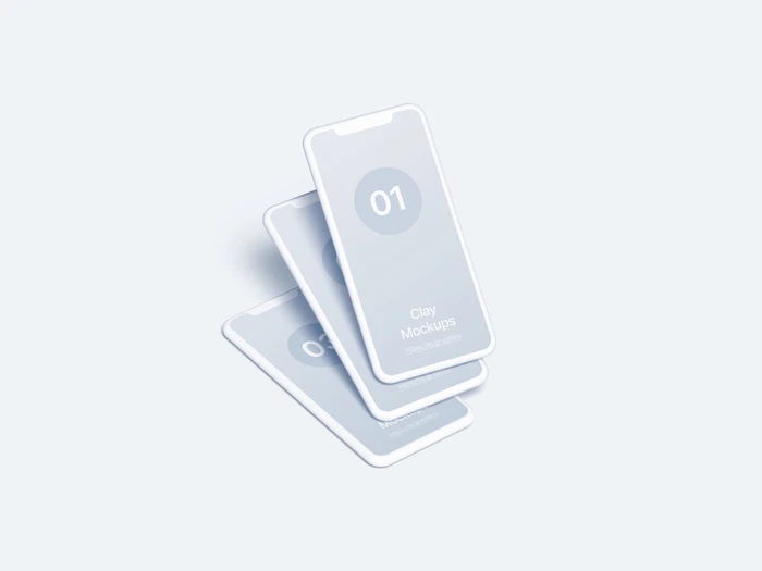 iPhone Clay Mockups, 08
