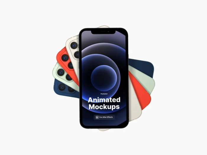 iPhone 12 Looped, Animated Mockup, 03