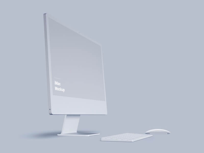iMac 24-inch Clay Mockups, 08